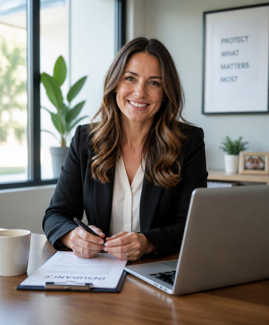 Licensed Reliant Health Solutions insurance advisor at her desk